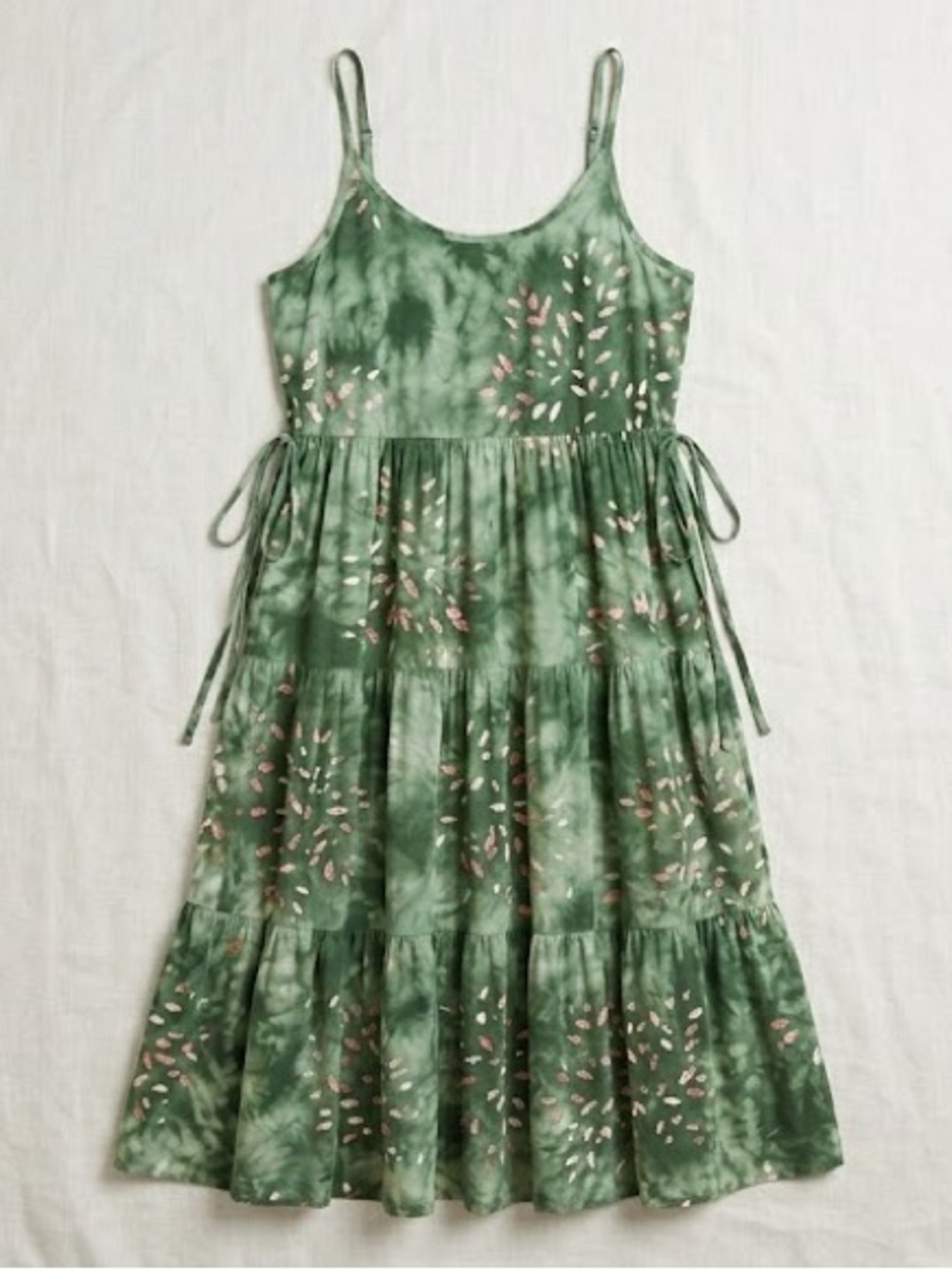 Sweaty Betty Green Floral Tiered Sundress - Size 12